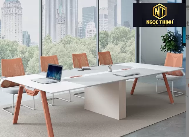 Bàn họp 2m4 kích thước chuẩn dành cho 8-10 người - cung cấp bởi Nội Thất Ngọc Thịnh